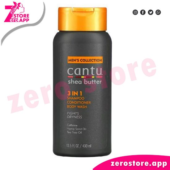 Picture of Cantu Men's Shampoo, Conditioner And Body Wash 3 In 1  400ml