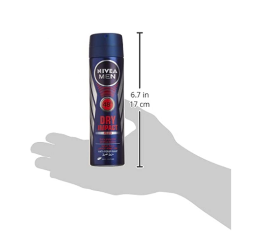 Picture of Nivea, antiperspirant, dry impact, spray for men, 150 ml
