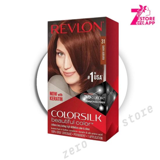 صورة لون شعر ريفلون كولور سيلك الجميل رقم 31 بني محمر داكن