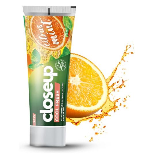 Picture of Closeup Cool Fresh Citrus Mint Toothpaste, Helps Remove Bad Breath-Causing Bacteria, 75ml