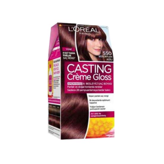 صورة صبغة لوريال للشعر بني فاتح أرجواني 550