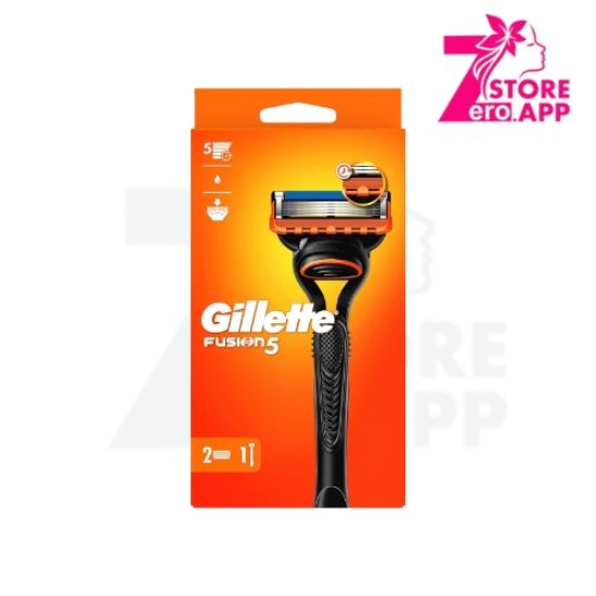 صورة  ماكينة الحلاقة جيليت فيوجن 5 للرجال + 2 شفرة قابلة لإعادة التعبئة