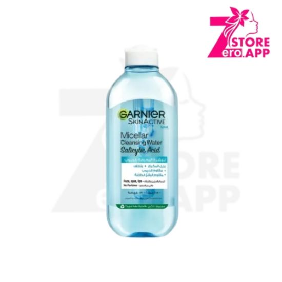 صورة غارنييه سكين أكتيف ماء ميسيلار منظف، للبشرة المعرضة لحب الشباب، مع حمض الساليسيليك، 400 مل