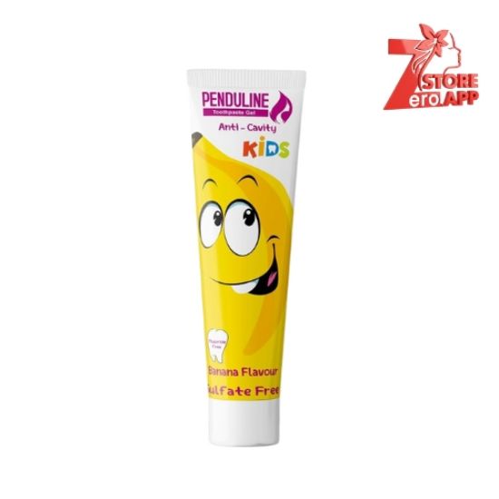 صورة معجون أسنان جل بيندولين للأطفال ٧٥ مل | آمن للأطفال من عمر سنتين | بنكهة الموز | خالي من الفلورايد | خالي من الكبريتات