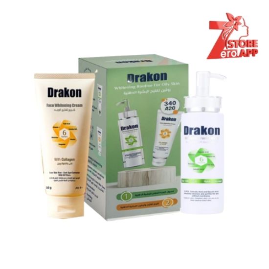 صورة غسول الوجه دراكون 200 مل + كريم للوجه 50 ملغ