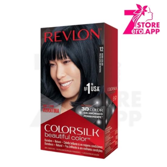 صورة ريفلون كولور سيلك لون 12 أزرق أسود