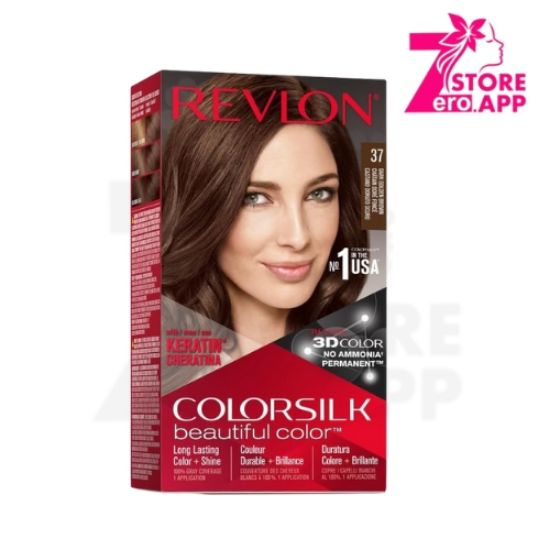 صورة ريفلون كولور سيلك، لون 37 بني ذهبي داكن