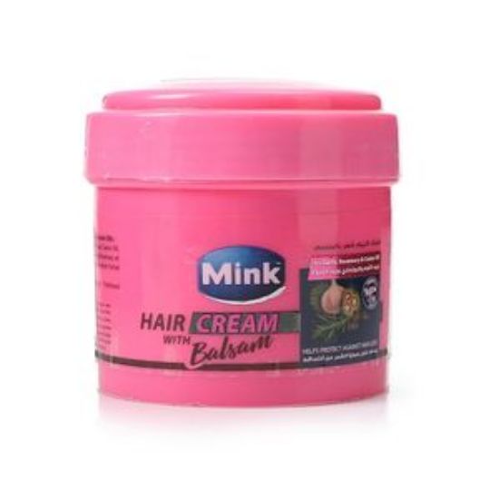 صورة مينك كريم شعر بالبلسم بزيت الثوم وروز مارى والخروع125 مل