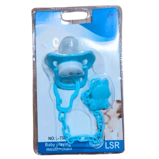 صورة سكاتة مشطوفة لاكي بالسلسلة حلمة سيليكون لون لبنى