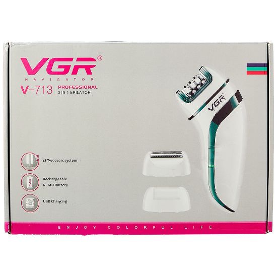 صورة آلة إزالة شعر في جي آر، V-713 - أبيض أخضر