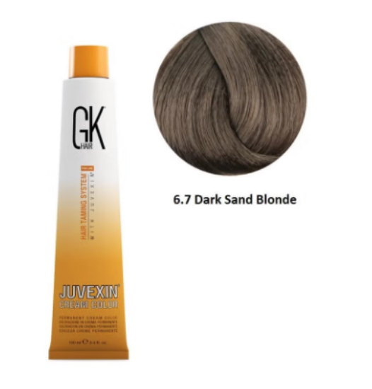 صورة صبغة شعر جي كي 6.7 أشقر رملي داكن 100 مل