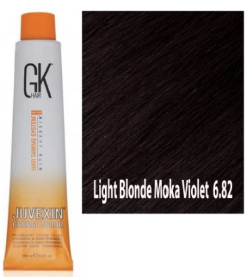 صورة صبغة شعر GK أشقر فاتح موكا بنفسجي 6.82
