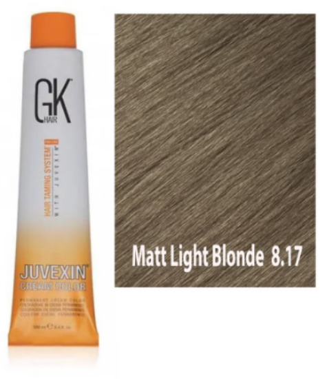 صورة صبغة شعر GK أشقر فاتح مطفي 8.17