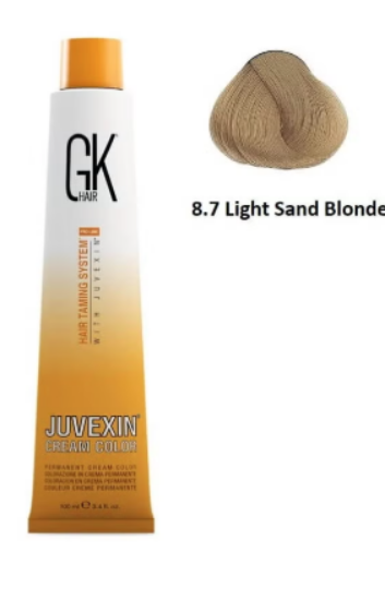 صورة صبغة شعر جي كي 8.7 أشقر رملي فاتح 100 مل