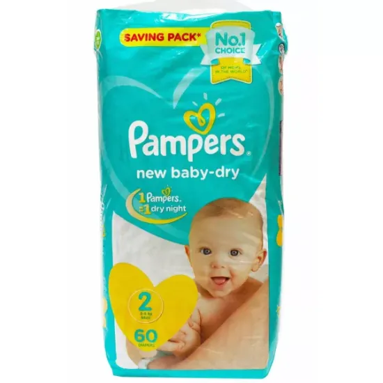 صورة بامبرز بيبى دراى المولود الجديد مقاس 2 (60 حفاضة )