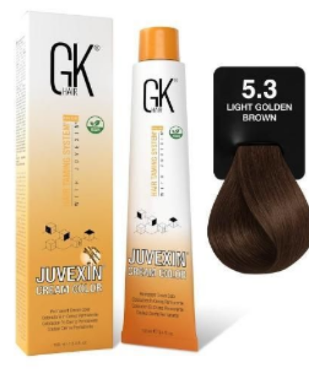 صورة صبغة شعر بني ذهبي فاتح 5.3