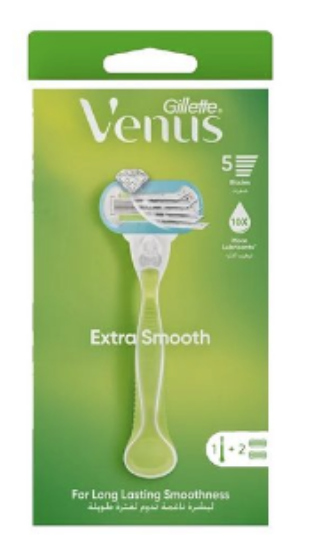 صورة شفرة جيليت فينوس الإضافية الناعمة مع مقبض + 2 شفرات
