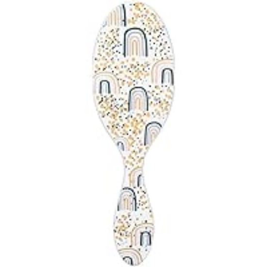 صورة فرشاة فك تشابك الشعر للأطفال من ويت براش - ألوان قوس قزح - فرشاة متوسطة الحجم لفك تشابك الشعر بتقنية ألترا