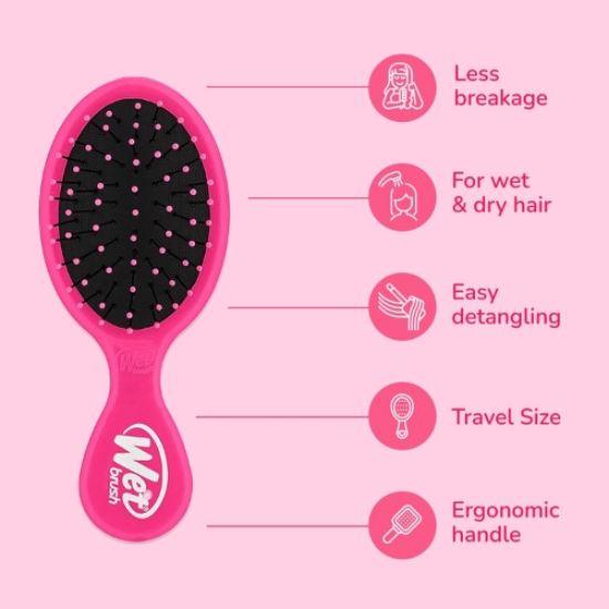 صورة فرشاة فك تشابك الشعر صغيرة من ويت براش - بينك