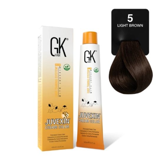 صورة صبغة شعر جي كي 5 بدرجة لون بني خفيف