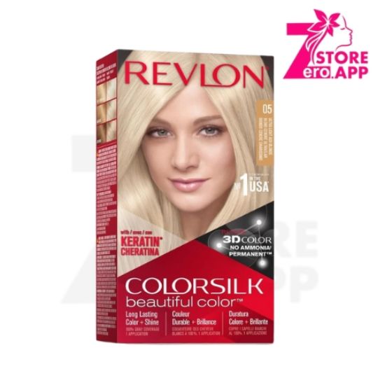 صورة صبغة شعر ريفلون كولور سيلك الدائمة ثلاثية الأبعاد، لون أشقر رمادي فاتح للغاية رقم 05 (عبوة واحدة)