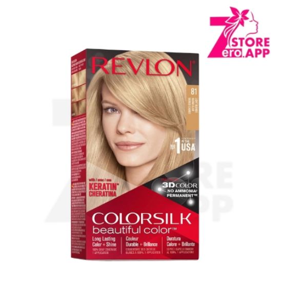 صورة صبغة شعر دائمة من ريفلون كولور سيلك بيوتيفول كلر، 81 أشقر فاتح