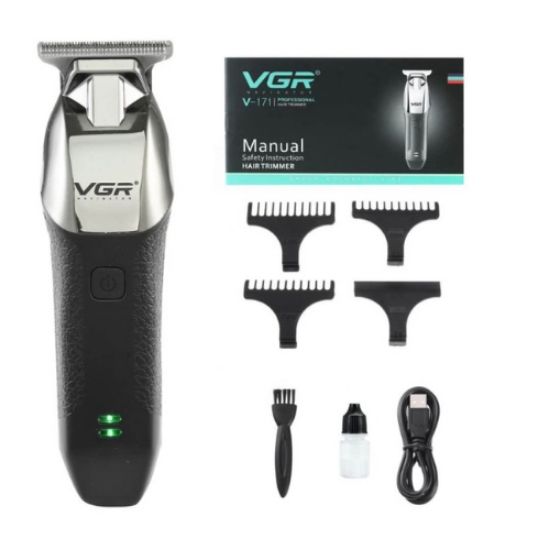 صورة V-171 ماكينة حلاقة الشعر قابلة للشحن - أسود/فضي