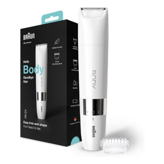 صورة    Braun بودي ميني تريمر BS1000 – ماكينة تشذيب شعر الجسم الكهربائية المدمجة للجميع، للاستخدام الرطب والجاف، أبيض