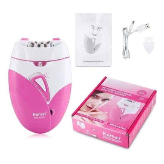 صورة ماكينة إزالة الشعر الكهربائية النسائية Kemei KM-189A القابلة لإعادة الشحن