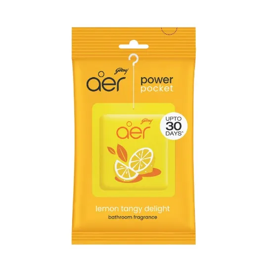 صورة معطر المنزل ليمون تانجي ديلايت اير باور بوكيت من غودريج - 10جرام ( علبه مكونه من 4 قطع ) 