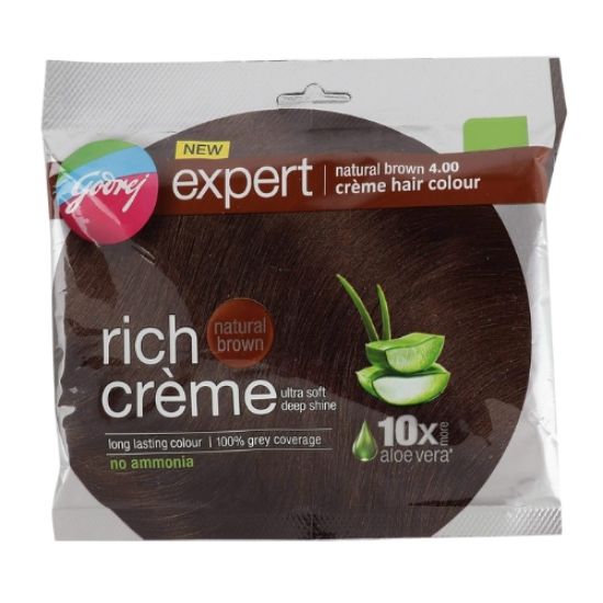 صورة صبغة شعر كريمية غنية من إكسبيرت، لون بني، 20 جرام (4.00)