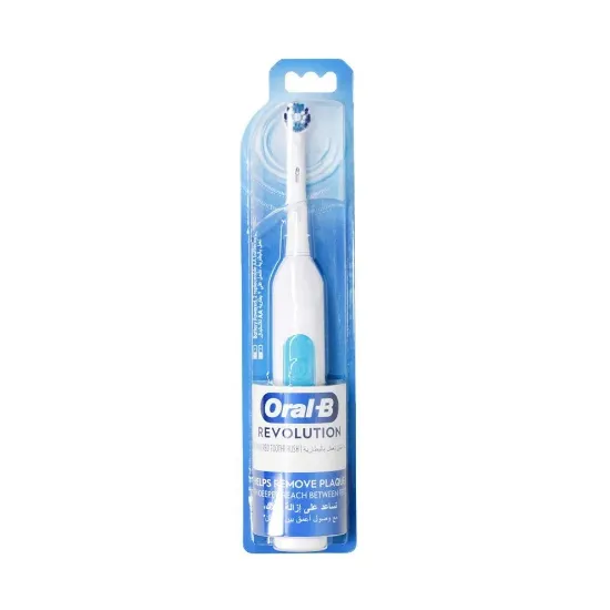 صورة فرشاة اسنان برو باتيري بريسيجن كلين كور تعمل بالبطارية من اورال-بي، ابيض، تلقائي