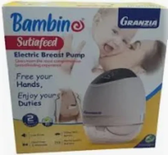 صورة جهاز شفط لبن كهربائي جرانزيا سوتا فيد مع خاصية الارتداء تحت الملابس ببطارية شحن