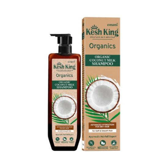 صورة شامبو كيش كينج أورجانيكس بحليب جوز الهند العضوي | ترطيب مكثف للشعر الجاف وفروة الرأس | شعر صحي ومغذى | عضوي | خالٍ من الألوان الصناعية والبارابين والفثالات والمواد الكيميائية الضارة - 300 مل