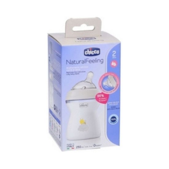 صورة زجاجة شيكو ناتشورال فيلينج متوسطة التدفق 2 سعة 250 مل مناسبة للأطفال من عمر شهرين فما فوق